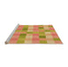 Sideview of Machine Washable Transitional Orange Rug, wshpat684org