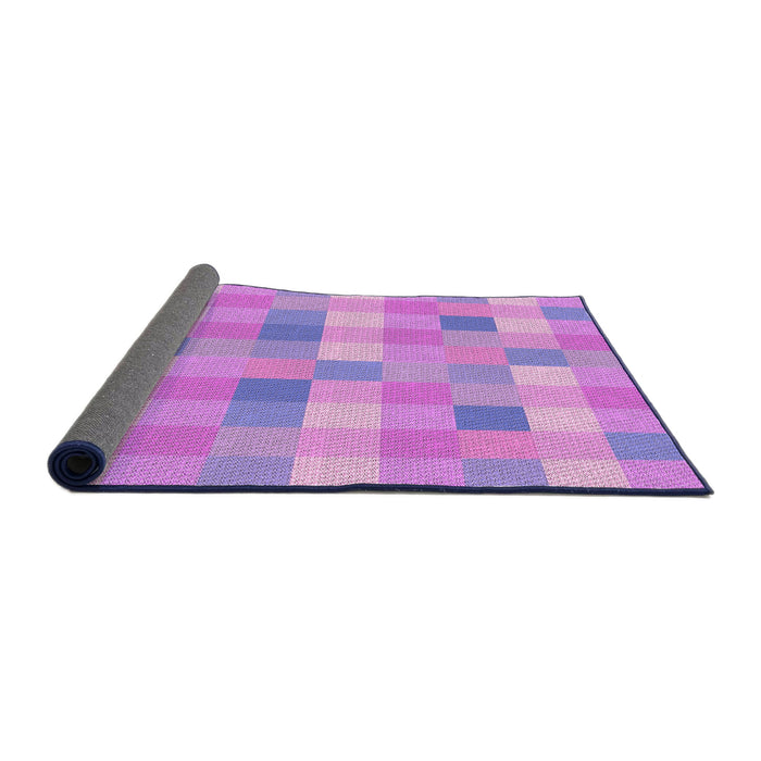 Thickness of Patterned Bright Lilac Purple Rug, pat684pur