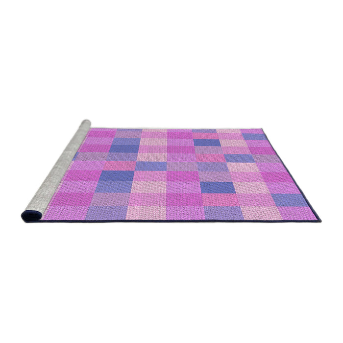 Sideview of Machine Washable Transitional Bright Lilac Purple Rug, wshpat684pur
