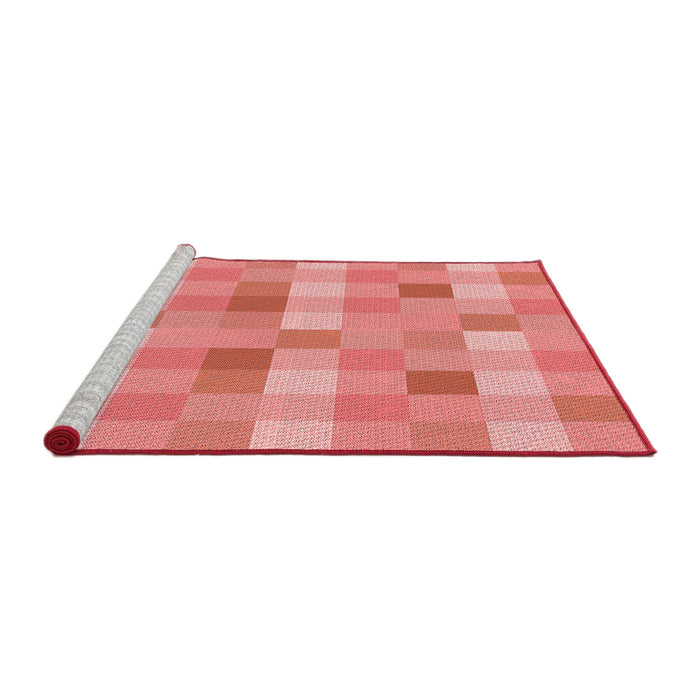 Sideview of Machine Washable Transitional Light Salmon Pink Rug, wshpat684rd