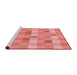 Sideview of Machine Washable Transitional Light Salmon Pink Rug, wshpat684rd