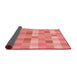 Thickness of Patterned Light Salmon Pink Rug, pat684rd