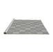 Sideview of Machine Washable Transitional Silver Gray Rug, wshpat685gry