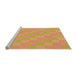 Sideview of Machine Washable Transitional Orange Rug, wshpat685org