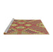 Sideview of Machine Washable Transitional Red Rug, wshpat686brn