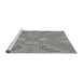 Sideview of Machine Washable Transitional Cloud Gray Rug, wshpat686gry