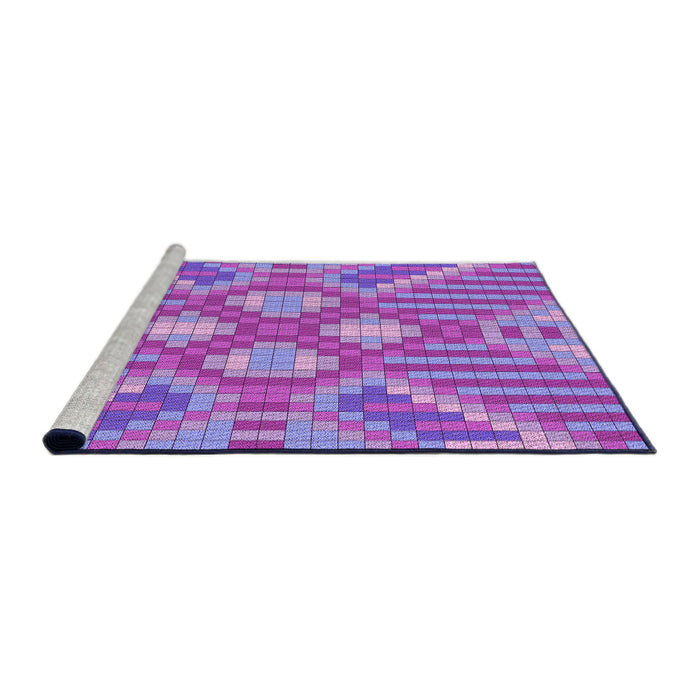 Sideview of Machine Washable Transitional Purple Mimosa Purple Rug, wshpat686pur