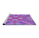 Sideview of Machine Washable Transitional Purple Mimosa Purple Rug, wshpat686pur