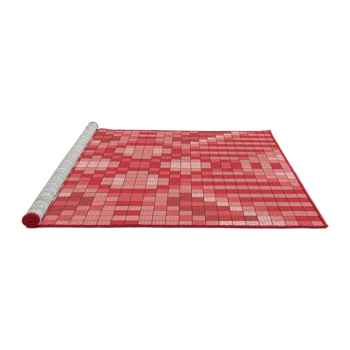 Sideview of Machine Washable Transitional Red Rug, wshpat686rd