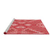 Sideview of Machine Washable Transitional Red Rug, wshpat686rd