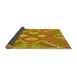 Thickness of Patterned Orange Red Orange Rug, pat686yw