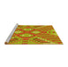 Sideview of Machine Washable Transitional Orange Red Orange Rug, wshpat686yw