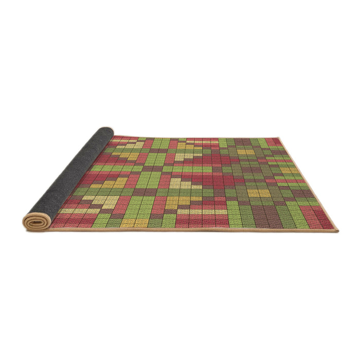 Thickness of Patterned Green Rug, pat687brn