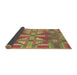 Thickness of Patterned Green Rug, pat687brn