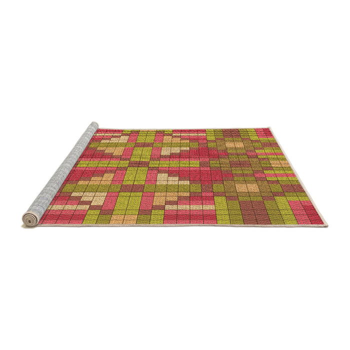 Sideview of Machine Washable Transitional Red Rug, wshpat687org