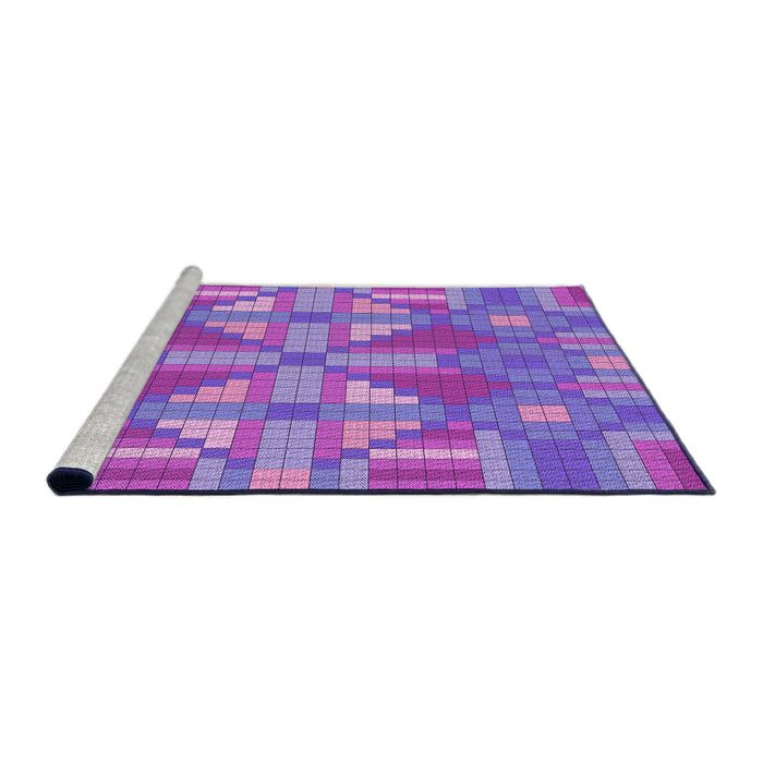 Sideview of Machine Washable Transitional Purple Mimosa Purple Rug, wshpat687pur