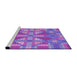 Sideview of Machine Washable Transitional Purple Mimosa Purple Rug, wshpat687pur