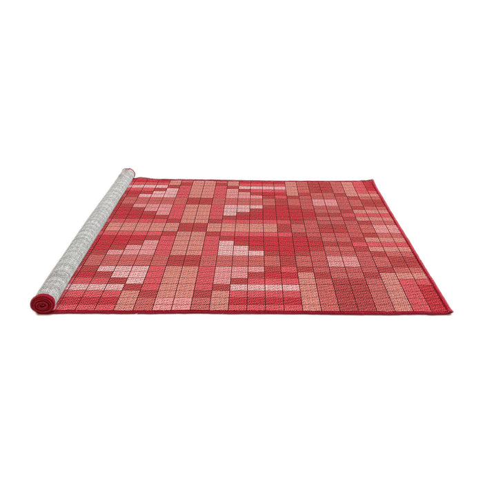 Sideview of Machine Washable Transitional Red Rug, wshpat687rd