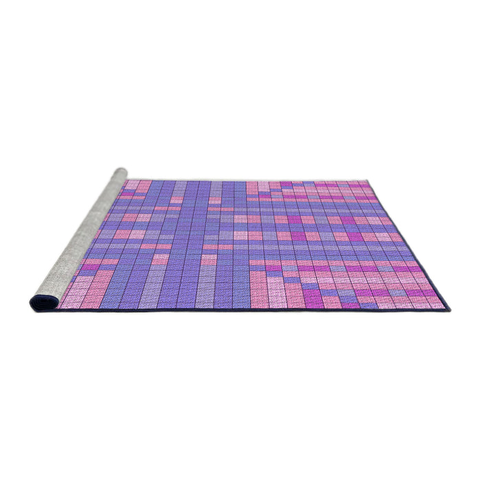 Sideview of Machine Washable Transitional Bright Lilac Purple Rug, wshpat688pur