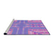 Sideview of Machine Washable Transitional Bright Lilac Purple Rug, wshpat688pur