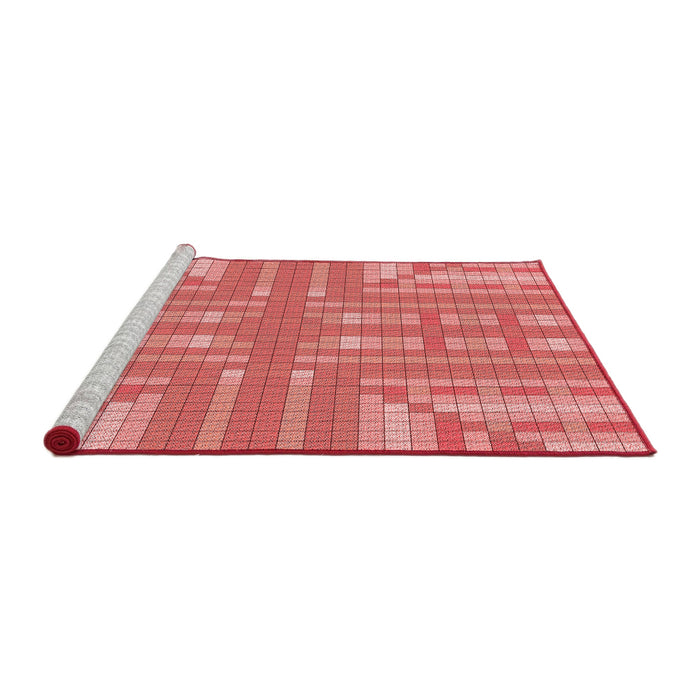 Sideview of Machine Washable Transitional Fire Red Rug, wshpat688rd