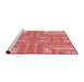 Sideview of Machine Washable Transitional Fire Red Rug, wshpat688rd