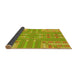 Thickness of Patterned Dark Golden Brown Rug, pat688yw