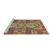 Sideview of Machine Washable Transitional Sienna Brown Rug, wshpat689brn