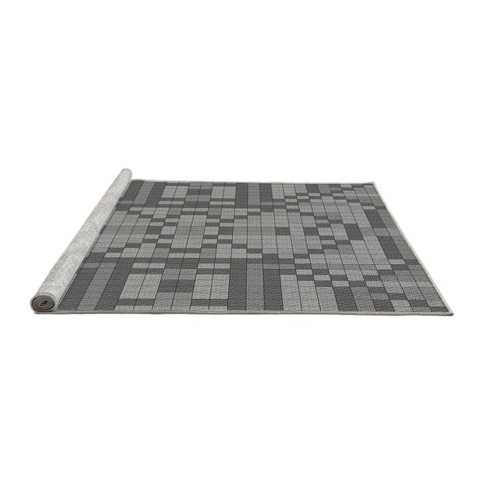 Sideview of Machine Washable Transitional Ash Gray Rug, wshpat689gry