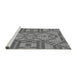 Sideview of Machine Washable Transitional Ash Gray Rug, wshpat689gry