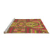 Sideview of Machine Washable Transitional Red Rug, wshpat689org