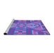 Sideview of Machine Washable Transitional Light Slate Blue Rug, wshpat689pur