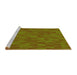 Sideview of Machine Washable Transitional Dark Bronze Brown Rug, wshpat69yw