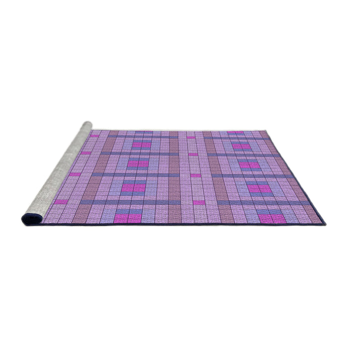 Sideview of Machine Washable Transitional Bright Lilac Purple Rug, wshpat690pur