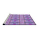 Sideview of Machine Washable Transitional Bright Lilac Purple Rug, wshpat690pur