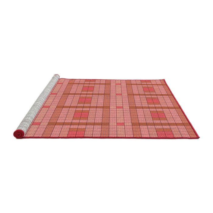 Sideview of Machine Washable Transitional Fire Red Rug, wshpat690rd