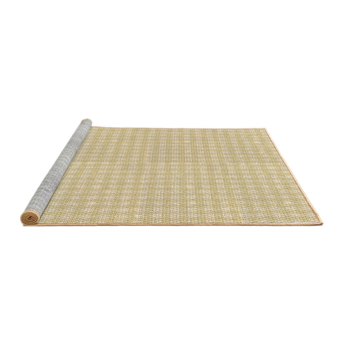 Sideview of Machine Washable Transitional Khaki Gold Rug, wshpat691brn