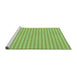 Sideview of Machine Washable Transitional Green Yellow Green Rug, wshpat692grn