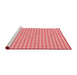 Sideview of Machine Washable Transitional Pastel Pink Rug, wshpat692rd