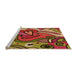 Sideview of Machine Washable Transitional Caramel Brown Rug, wshpat694org