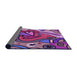 Thickness of Patterned Orchid Purple Rug, pat694pur