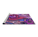 Sideview of Machine Washable Transitional Orchid Purple Rug, wshpat694pur