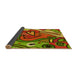 Thickness of Patterned Pistachio Green Rug, pat694yw