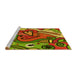 Sideview of Machine Washable Transitional Pistachio Green Rug, wshpat694yw