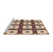 Sideview of Machine Washable Transitional Chestnut Brown Rug, wshpat695brn