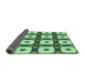 Thickness of Patterned Medium Forest Green Rug, pat695grn