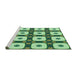 Sideview of Machine Washable Transitional Medium Forest Green Rug, wshpat695grn