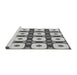 Sideview of Machine Washable Transitional Grey Gray Rug, wshpat695gry