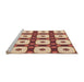 Sideview of Machine Washable Transitional Pastel Orange Rug, wshpat695org