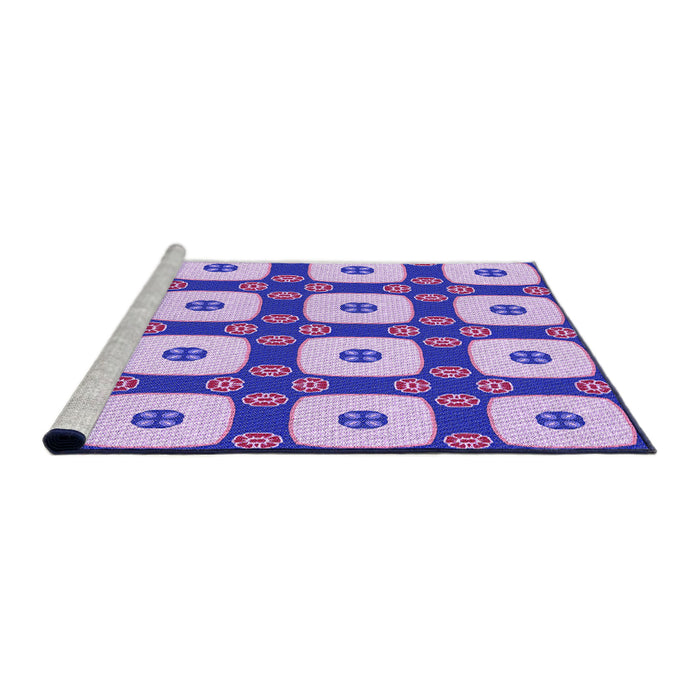 Sideview of Machine Washable Transitional Amethyst Purple Rug, wshpat695pur